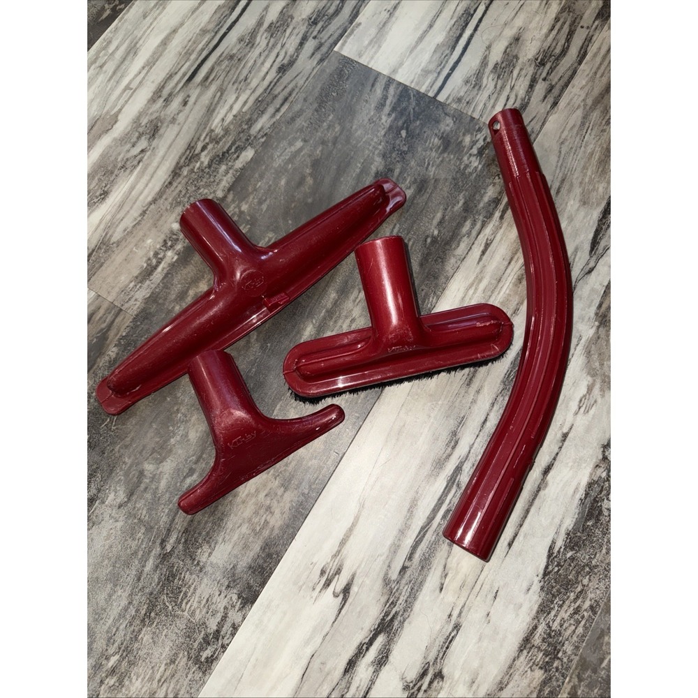 4 Pc Kirby Classic III Attachments Red Extension Curve Wand Brush